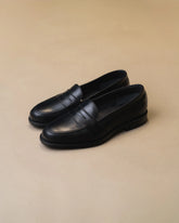 Berwick Full Strap Loafers Box Calf – Black
